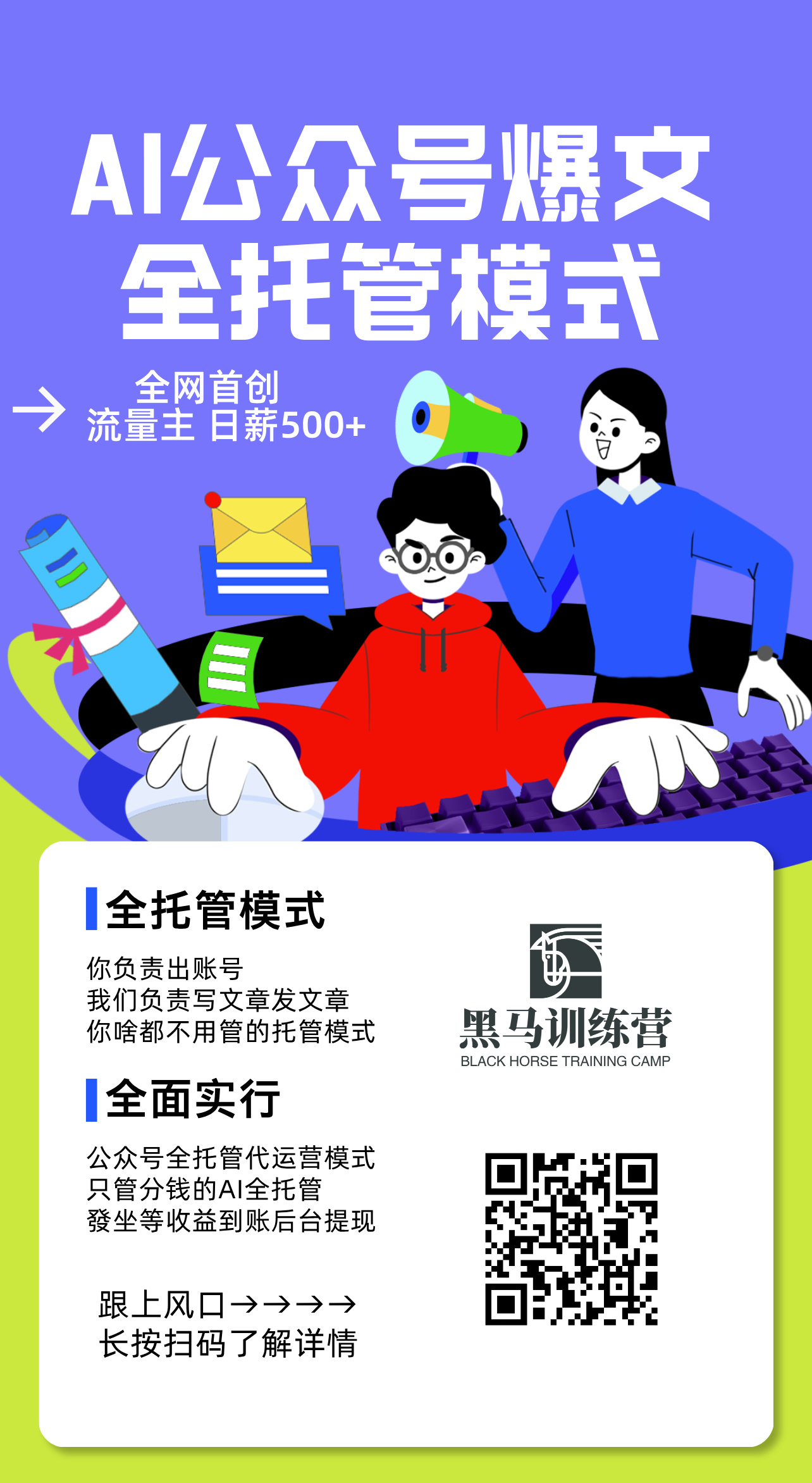 AI公众号流量主全托管模式