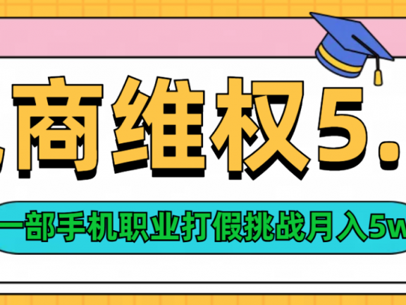维权类目天花板玩法一部手机每天半小时不出门